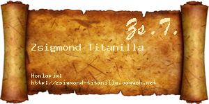 Zsigmond Titanilla névjegykártya